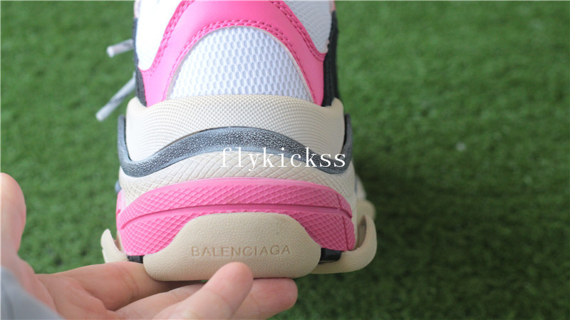 Balenciaga 2017 Fall Winter Washed Old Show Sneaker Pink White Black